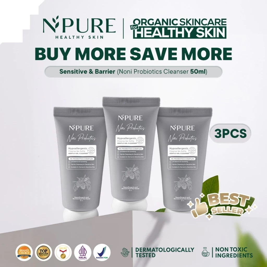 NPURE [ SPESIAL PROMO ] GEL CLEANSER NPURE NONI PROBIOTICS "CLEANSE ME SOFTLY"  - Cleanser Gel Noni 
