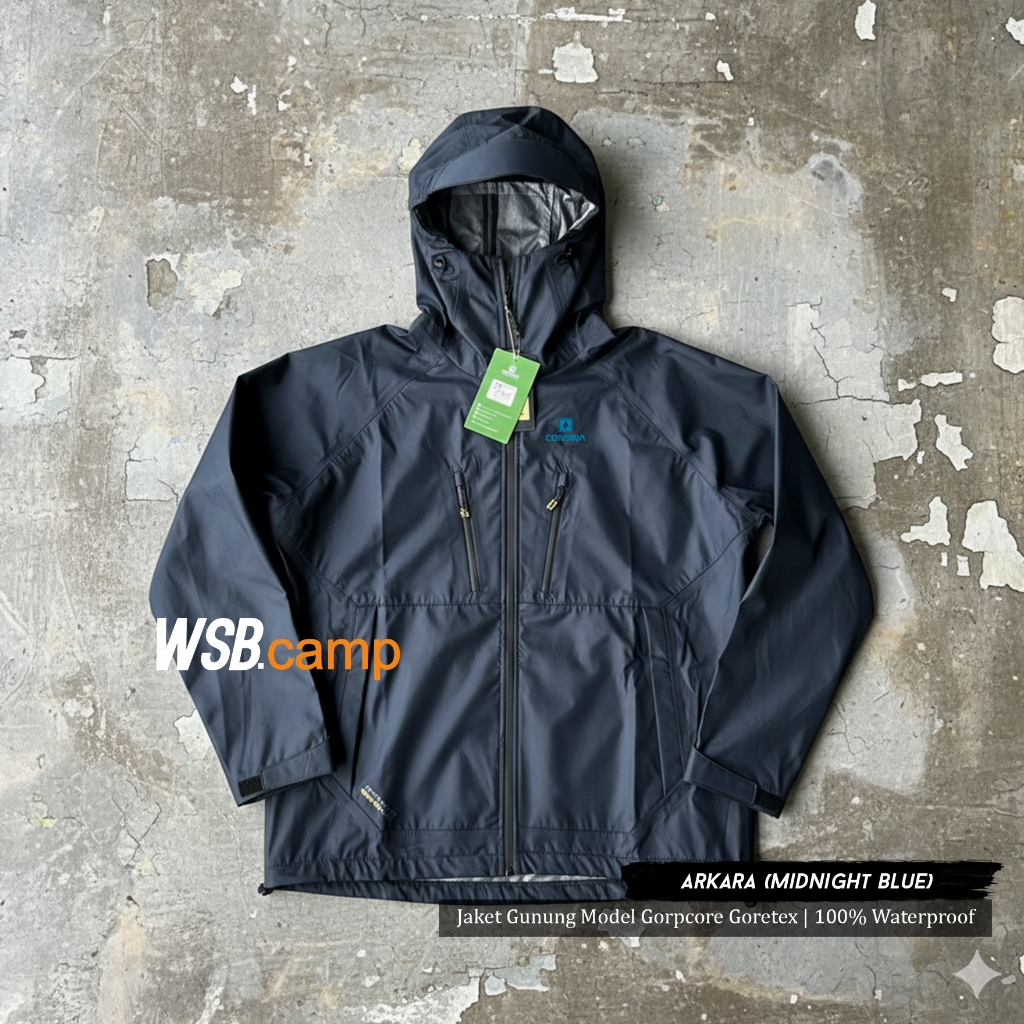 GORPCORE CONSINA - ARKARA - JAKET GUNUNG Goretex 3 Layer Fabric Waterproof Windproof 100%