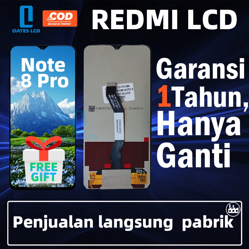 LCD REDMI NOTE 8 Pro /LCD XIAOMI REDMI NOTE 8 Pro FULLSET Touchscreen LCD HP Original OEM  OG Crown