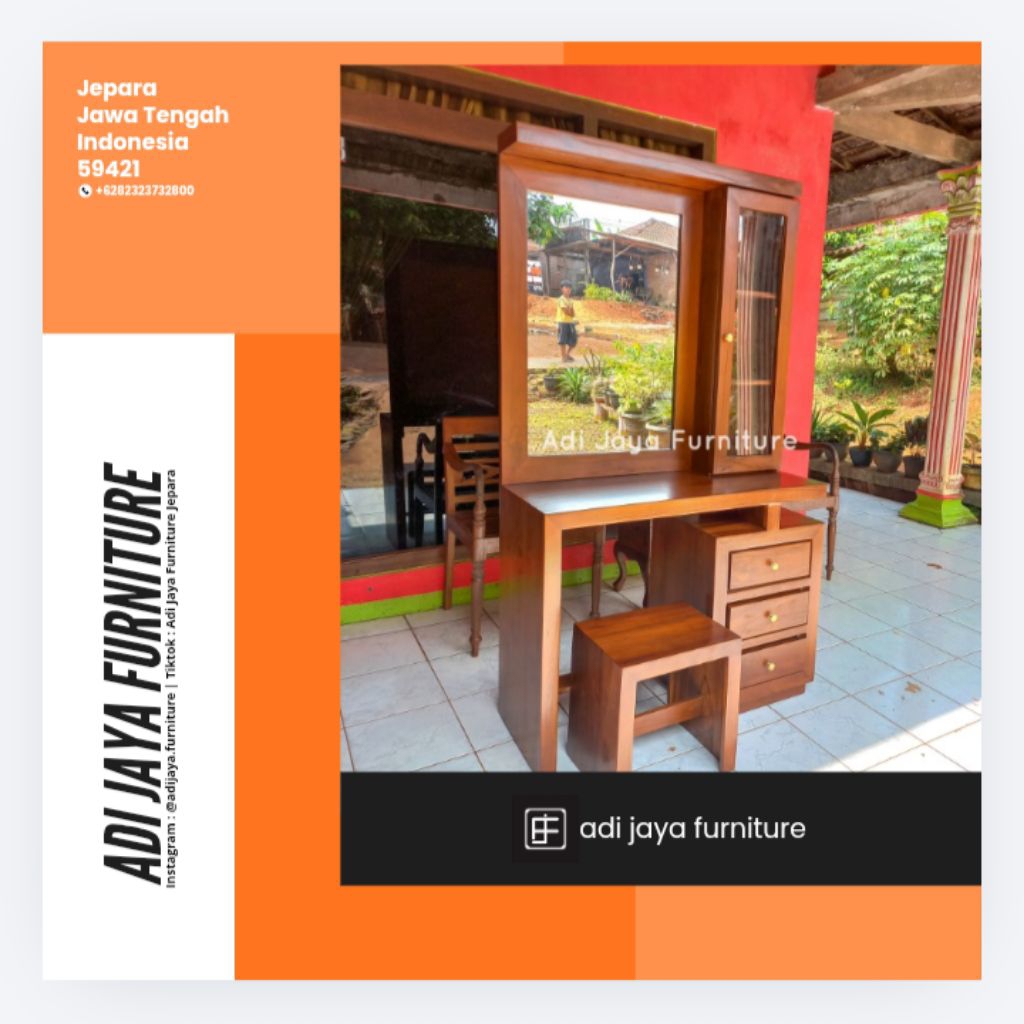 meja makeup jati minimalis meja rias minimalis kayu jati asli