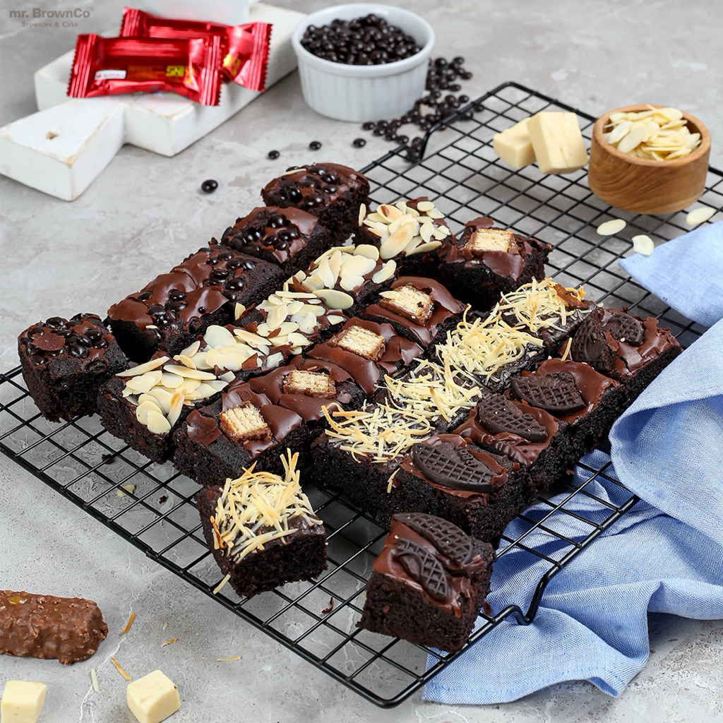 Brownies Fudgy Dark Coklat Sekat ( isi 25 pcs ) Murah Enak