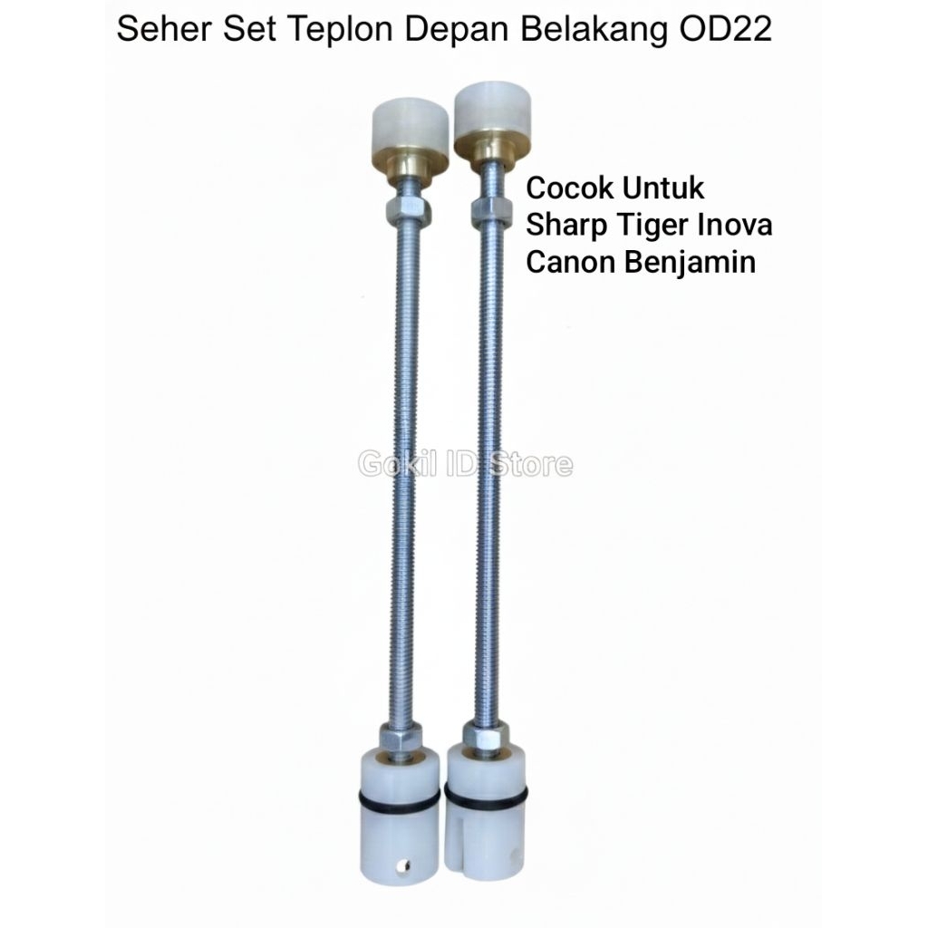 Seher Set Teflon Depan Belakang OD 22-25 Variasi Cocok Untuk Sharp Tiger Inova Canon