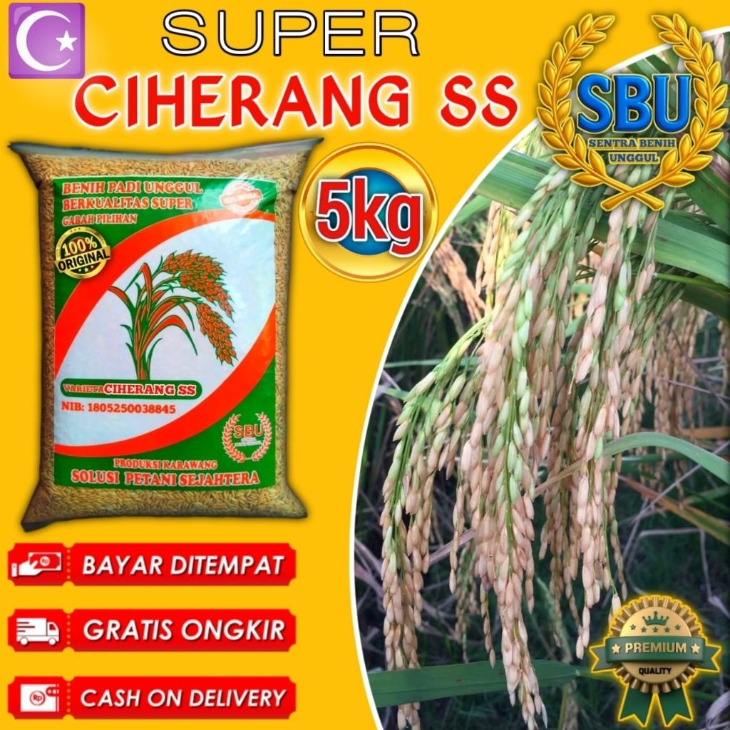 Benih Padi Ciherang SS Kemasan 5Kg Ori