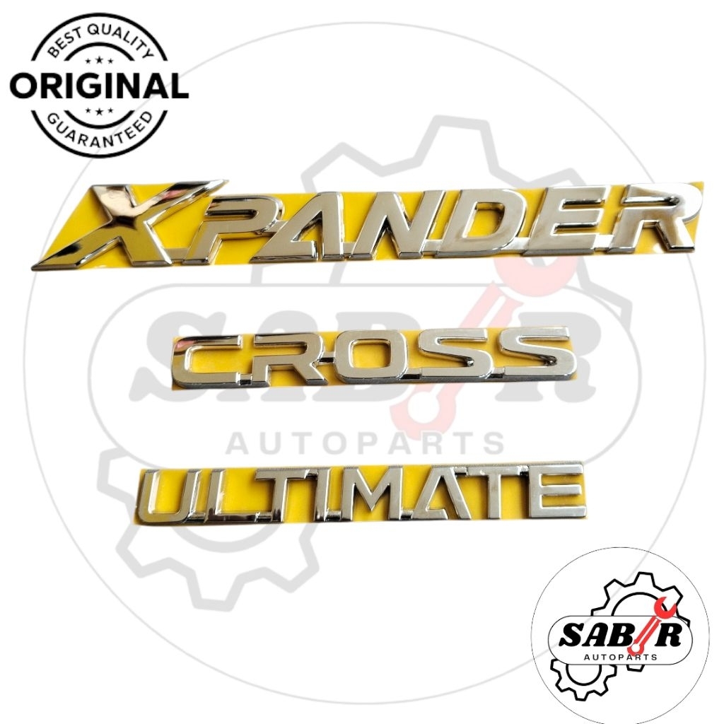 emblem logo xpander cross original/emblem xpander cross chrome