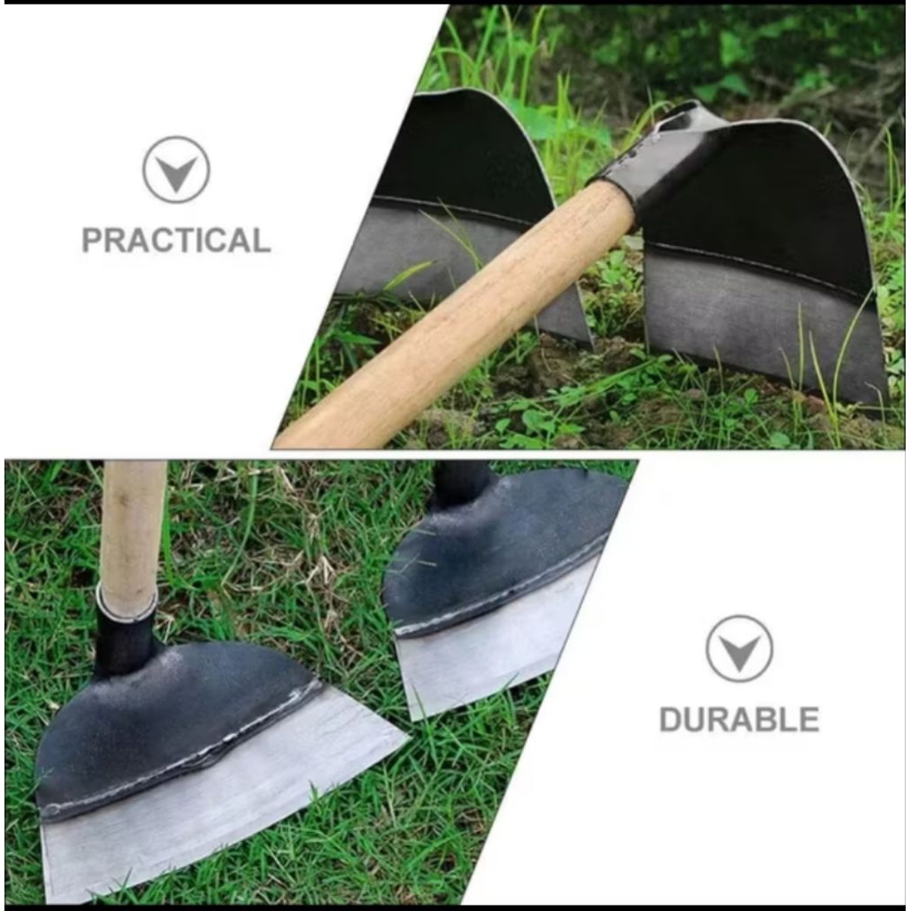 Cangkul Pengganti Baja Cangkul Pertanian Super Tajam Cangkul Kepala pembersih rumput gulma Pacul Gar