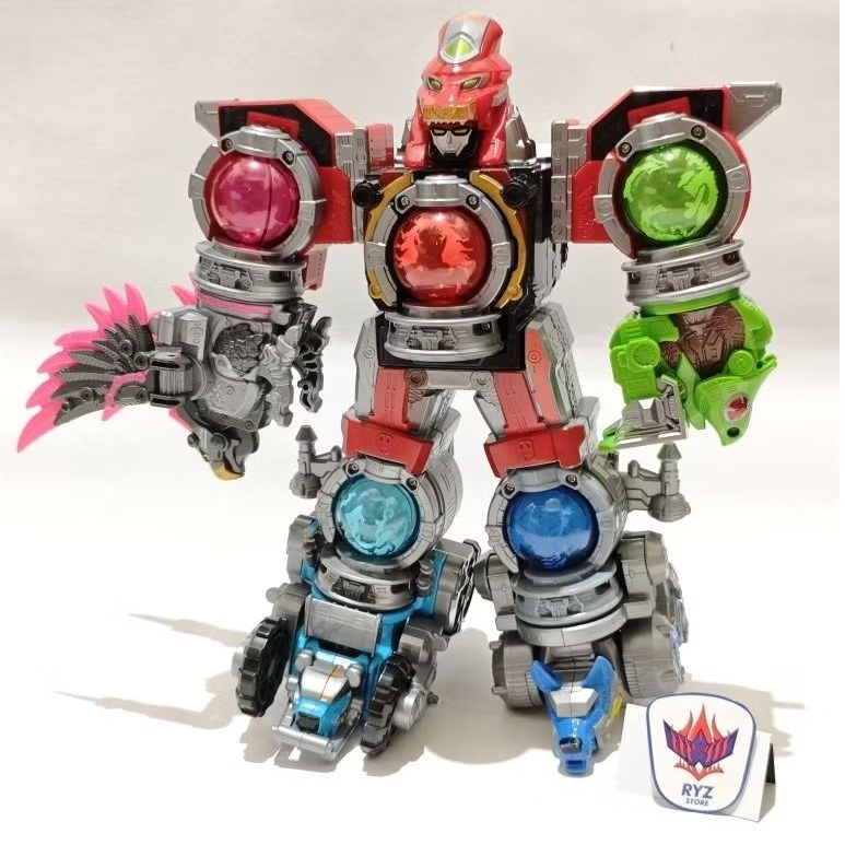 Power Rangers Uchu Sentai Kyuranger DX Ryuteioh Kyutama Gattai Megazord BANDAI