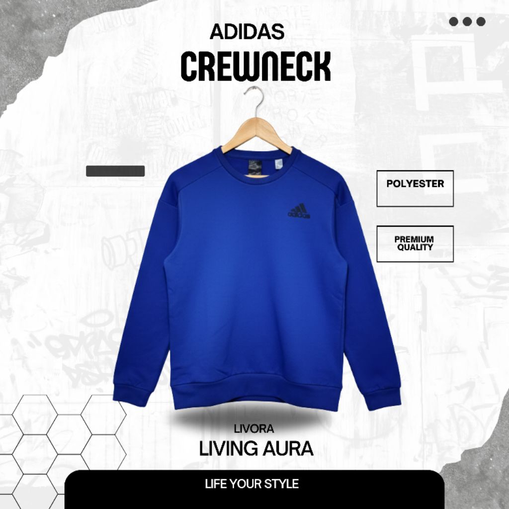 CN Crewneck Adidas Original Biru Birel Like New