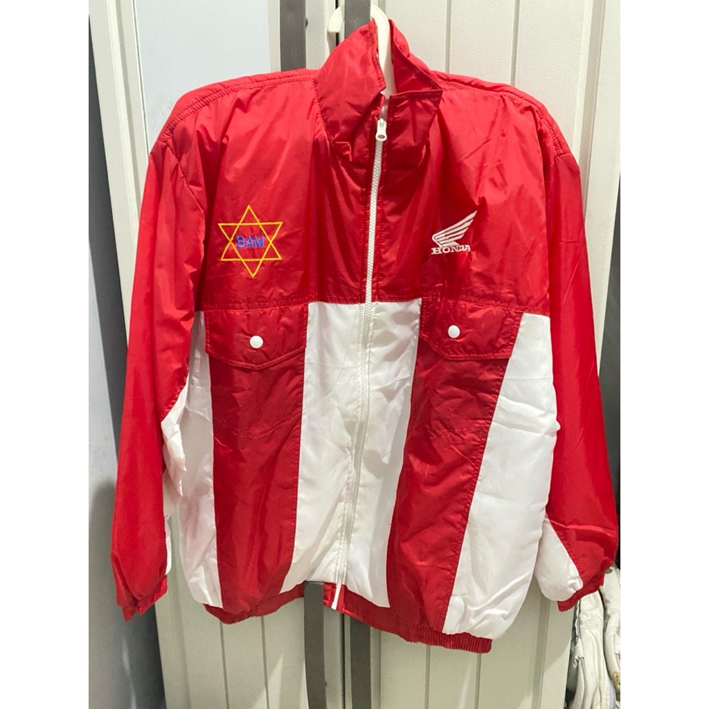 Jaket Dealer Honda Merah Putih