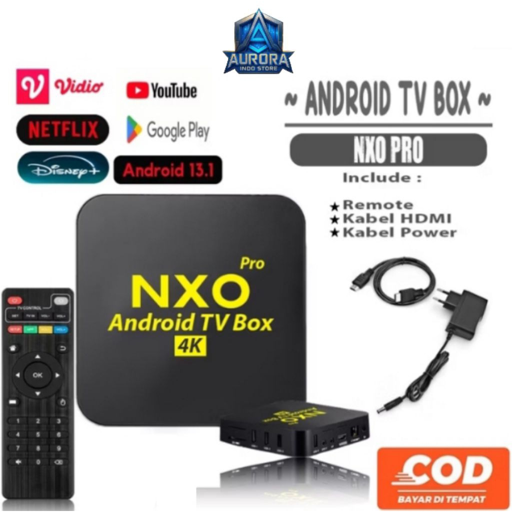 Android Tv Box NXO Pro 4K 5G 8Gb+128Gb Ultra HD / Smart TV Box 4K HD 5G laris Murah MXQ Pro