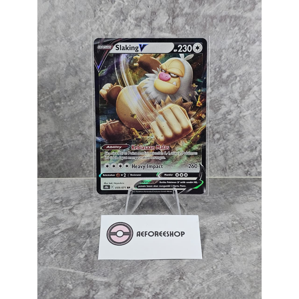 Pokemon TCG Indonesia | Slaking V (Pokemon GO) 059/071 RR