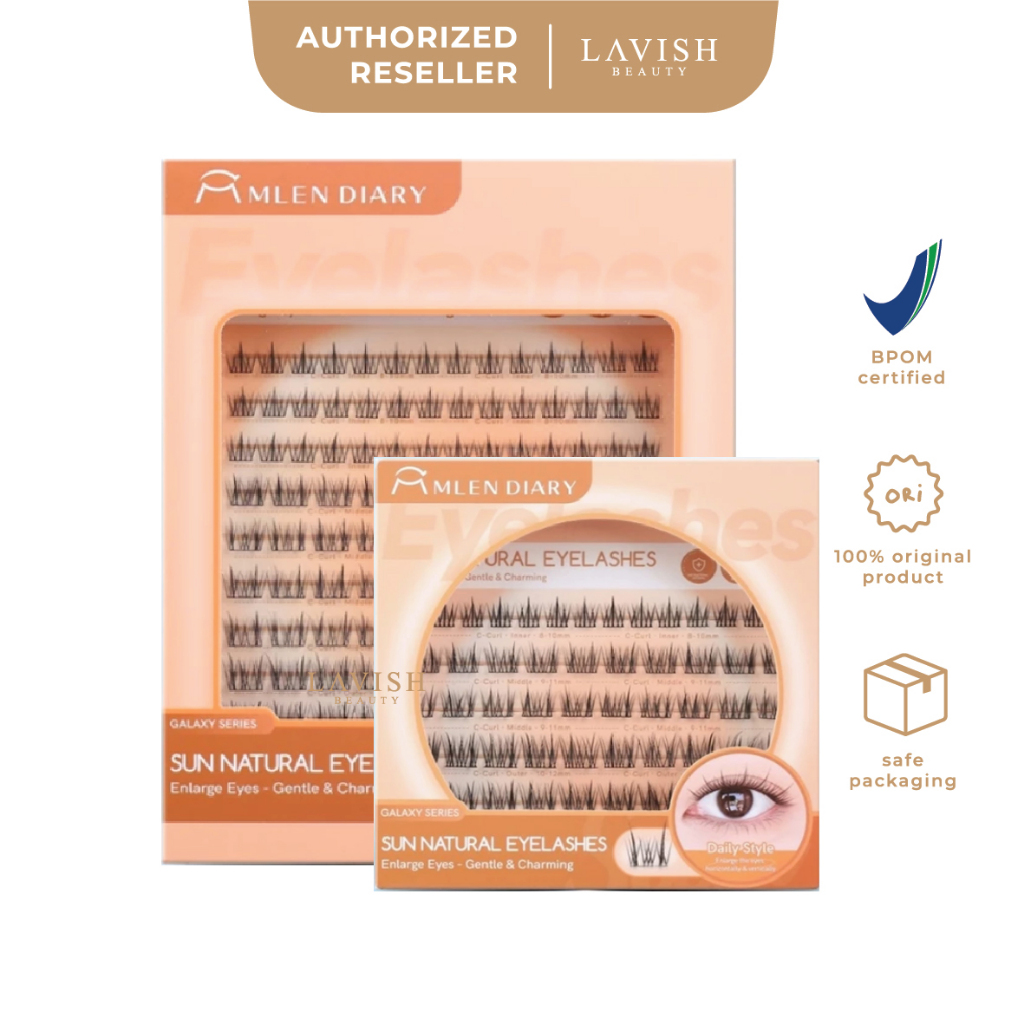 MLEN DIARY Sun Natural Eyelash - Bulu Mata Palsu 9-11mm