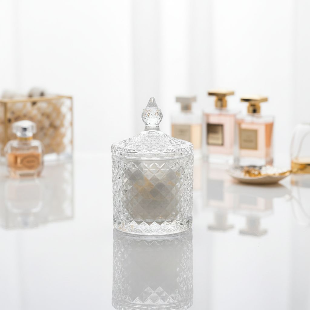 TOPLES KACA KRISTAL MINI TG1030-2.5  /CRYSTAL JAR TOWER /CANDY JAR / HAMPERS / SOUVENIR PERNIKAHAN/T