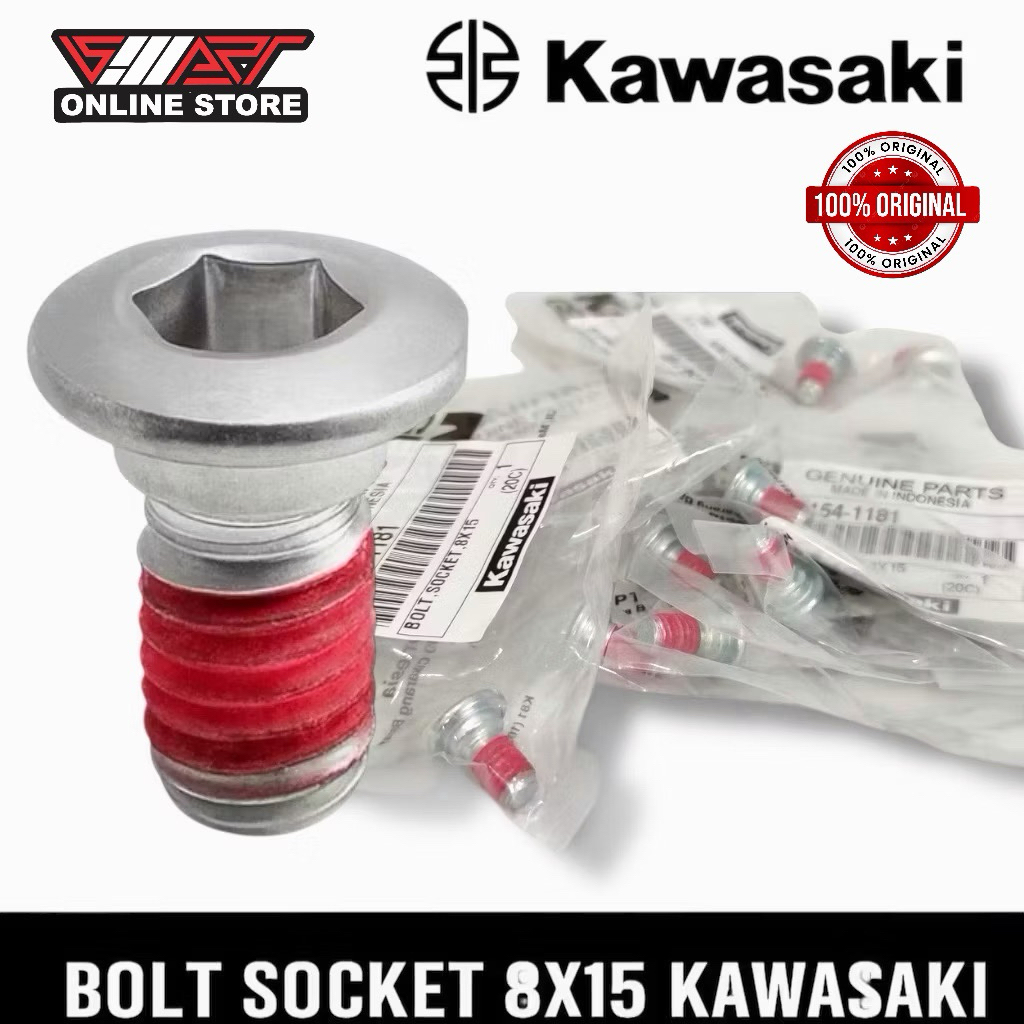 BAUT CAKRAM KLX 150 ORIGINAL KODE PART 92154-1181 / Baut Piringan Cakram KLX 150 KLX BF Dtracker 150