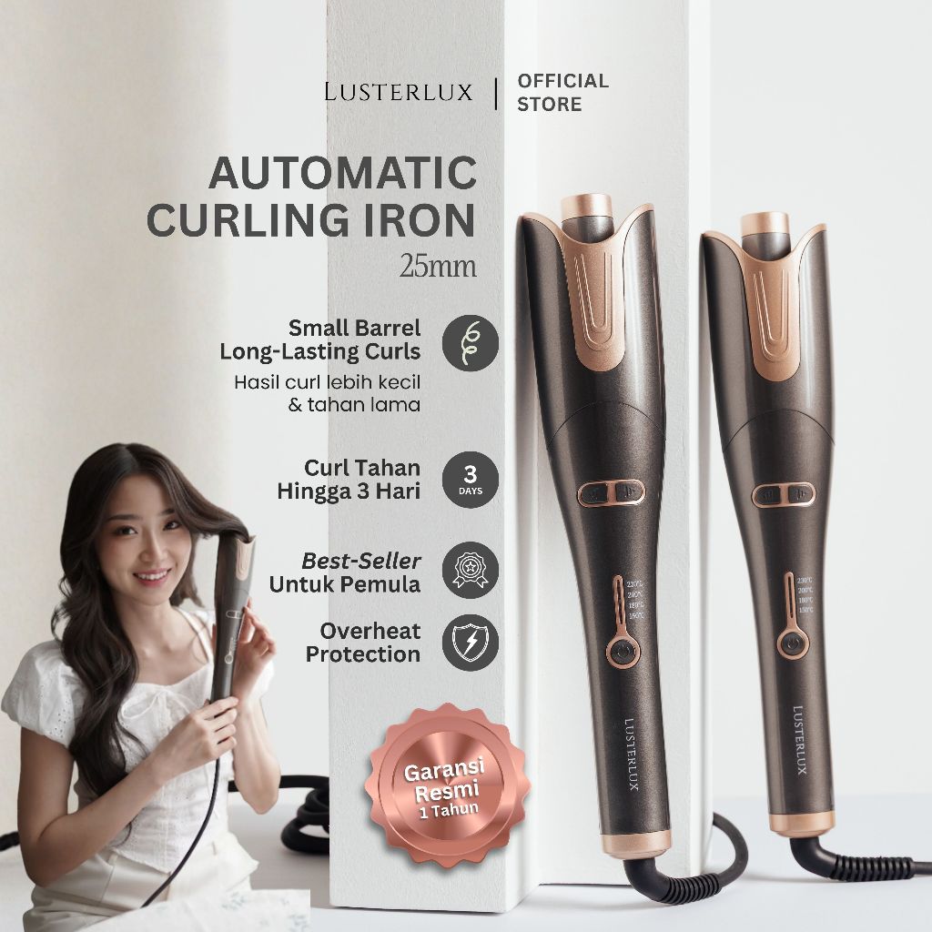 LUSTERLUX AUTOMATIC CURLER, Catokan Curly Otomatis
