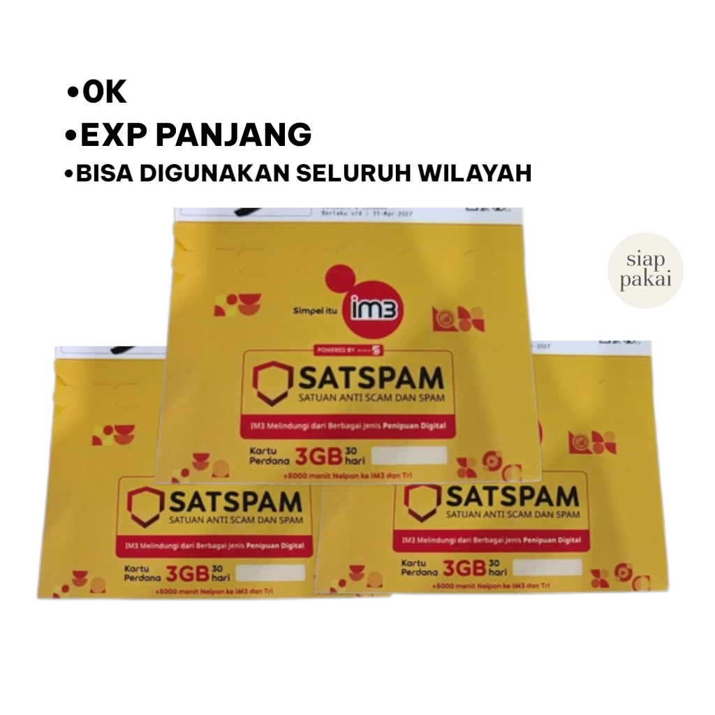 Kartu Perdana im3 indosat - 0.K fresh bisa digunakan seluruh wilayah siap pakai