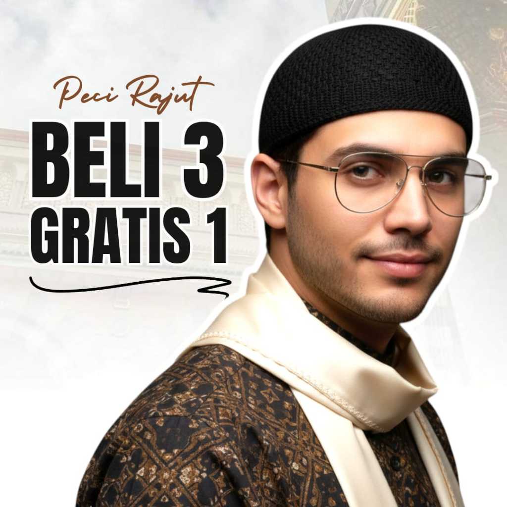 Peci Rajut Pria Dewasa // Kopiah Premium Polos All Size // Peci Sholat Modern - COD