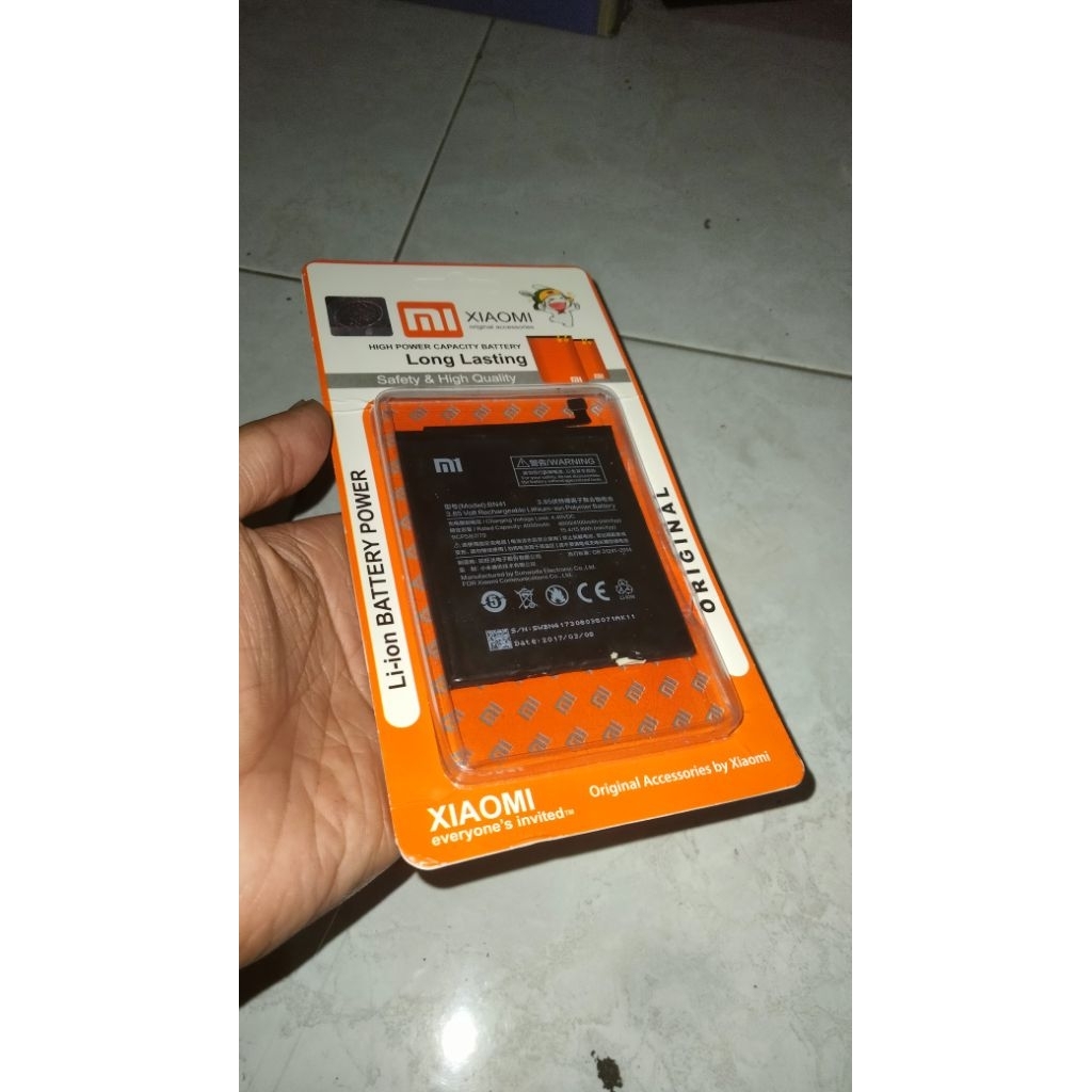 batree redmi note 4 bn41 original copotan hp