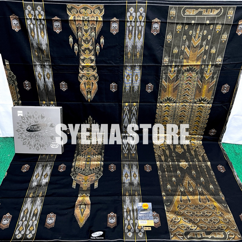 Sarung atlas supreme 980 silver | atlas SUPER PREMIUM 980 grade silver full songket timbul