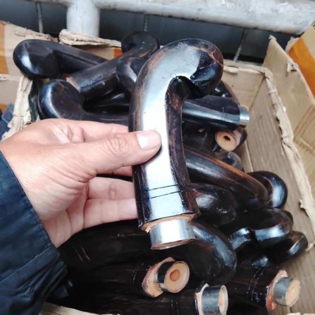 Gagang Golok Kayu Keras Siap Pasang