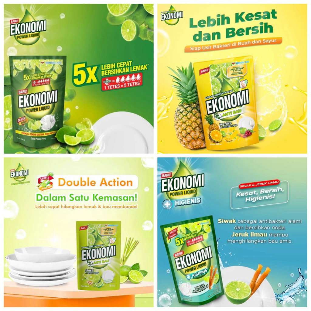 Ekonomi Sabun Cuci Piring 650ml 12pcs (1 Karton)