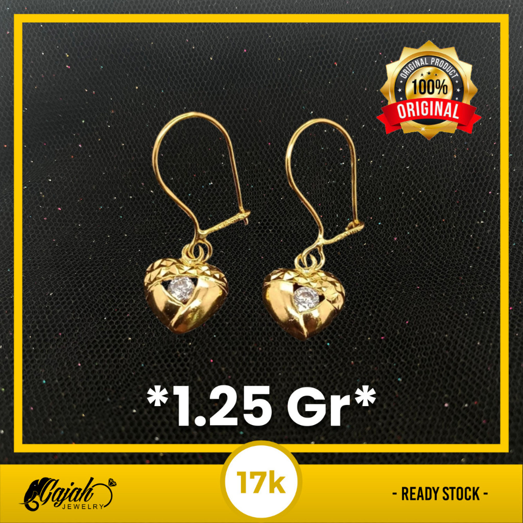 NEW Anting Emas 17K - Toko Emas Gajah  - 1.25 Gram 3108