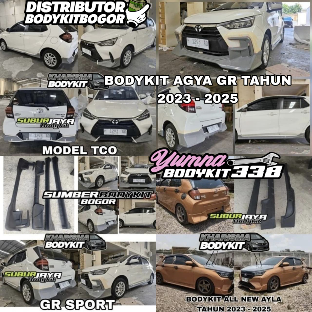 BODYKIT AGYA AYLA TAHUN 2023 - 2025 BODYKIT AGYA GR SPORT AGYA TCO BODYKIT ALL NEW AYLA 2023 - 2025