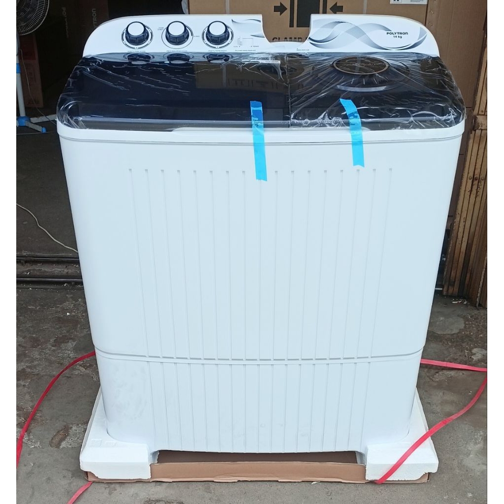 Polytron mesin cuci pwm-1403 14kg 2 tabung primadona giant 14 kg series hijab mode low watt water fi