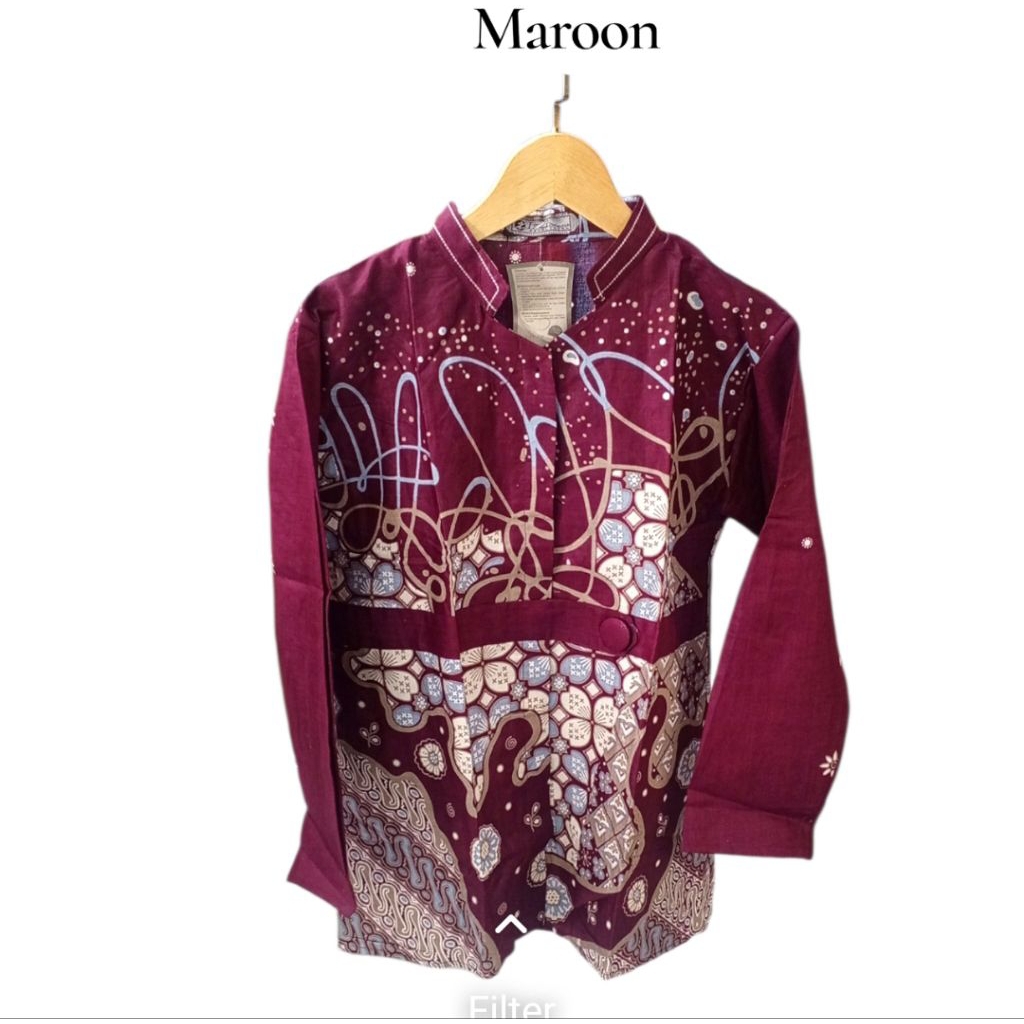BLOUSE BATIK WANITA LENGAN PANJANG REMAJA DEWASA