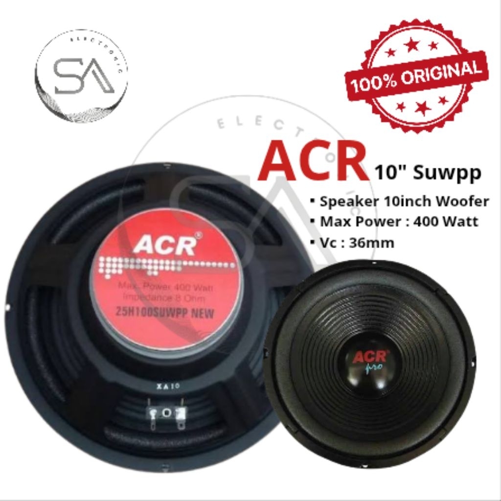 Speaker ACR 10 in SUWPP 25H100 Pro new Woofer vocal 400watt