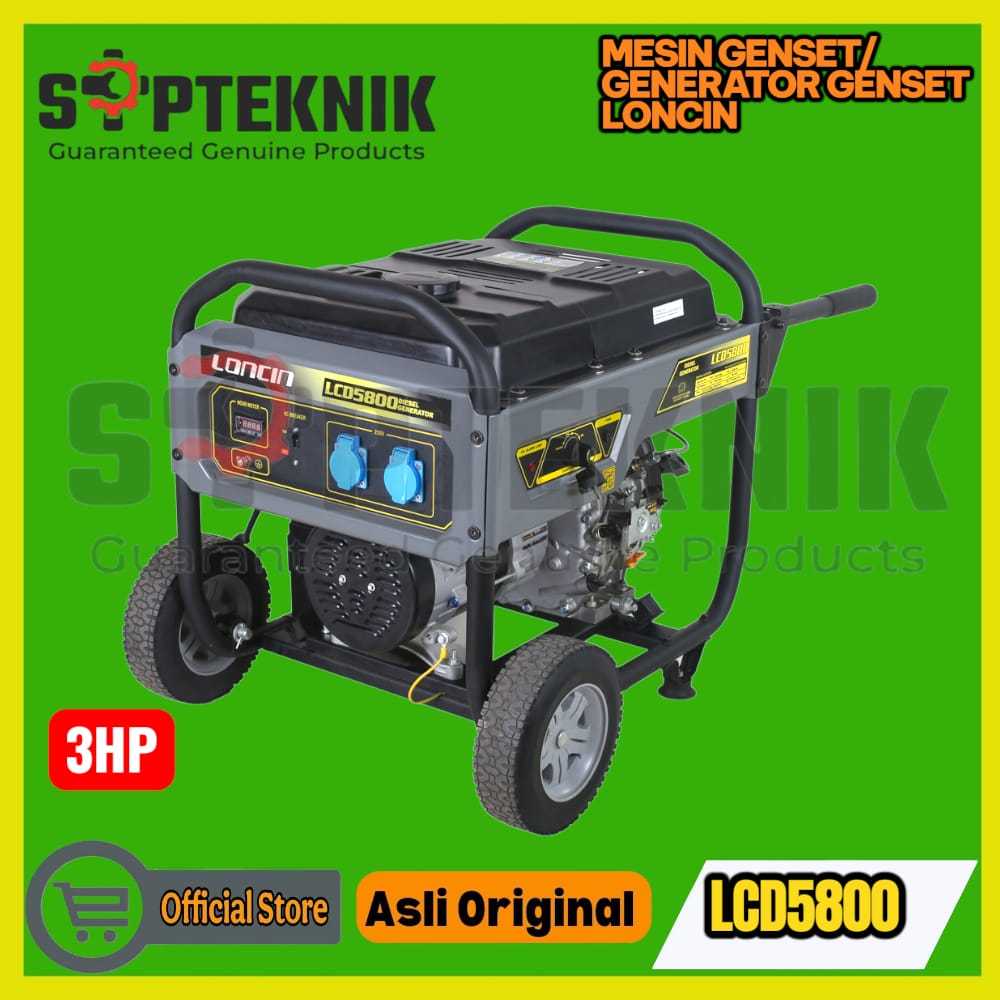 MESIN GENSET ATAU GENERATOR LCD 5800 LONCIN 3000watt