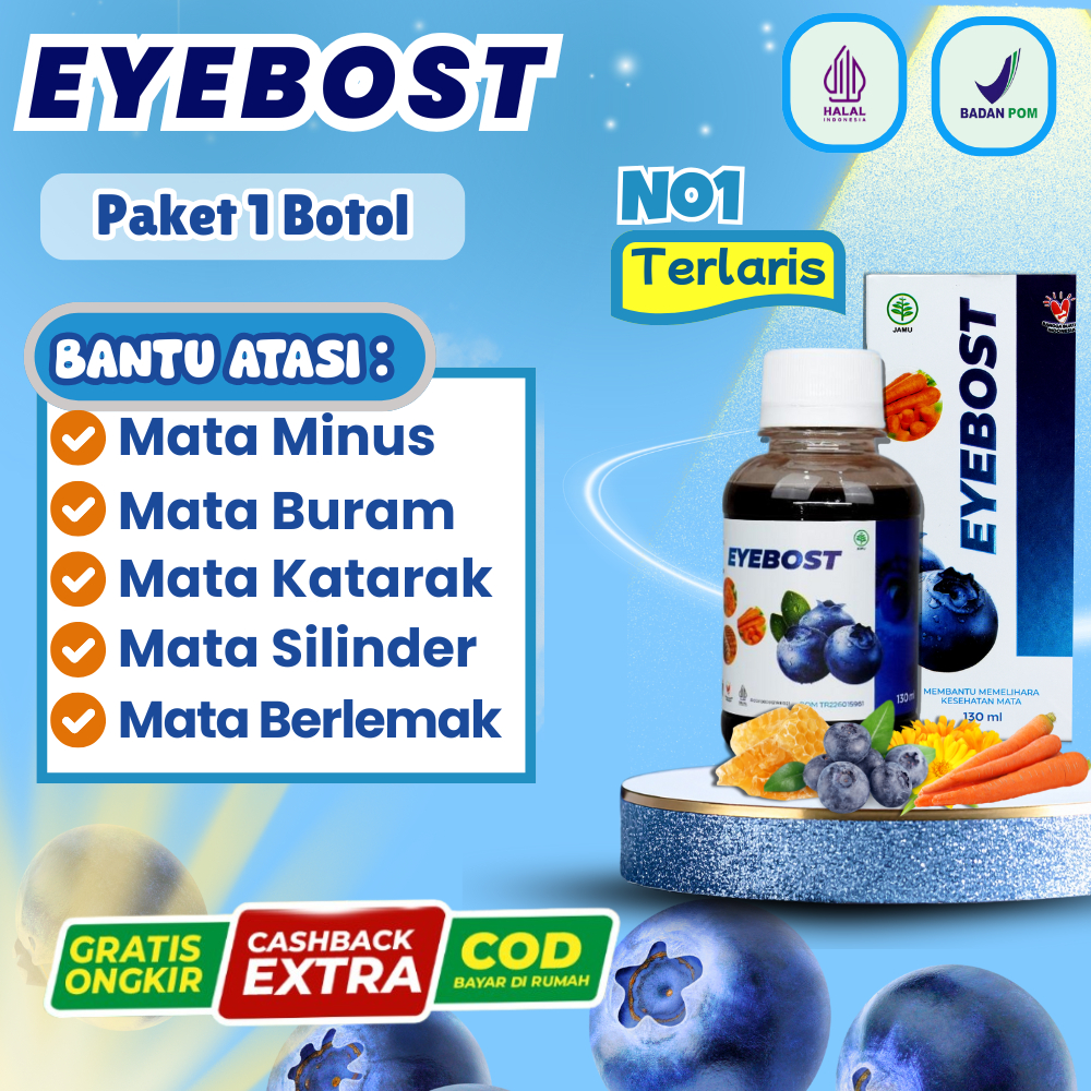 Eyebost Vitamin Mata Original Official Store Obt Mata Buram Ampuh Minus Katarak 1 Botol Asli