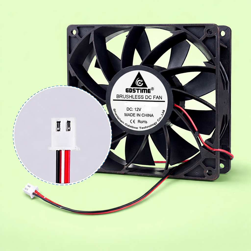 KIPAS FAN Pendingin Exhaust CASING CASE 12CM COOLER Cooling PC DC 12V 12x12 cm