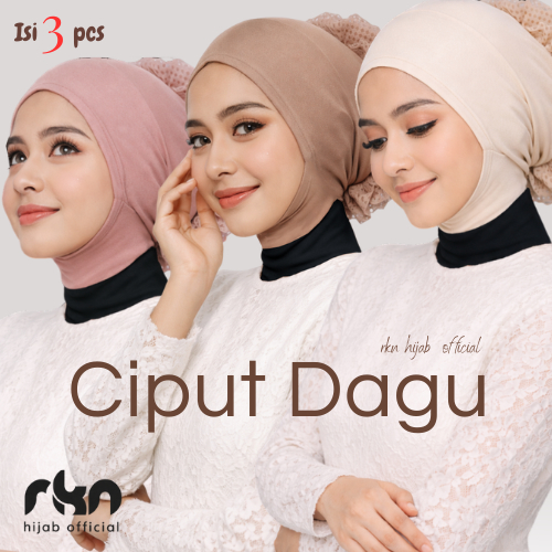 RKN Paket Isi 3pcs Hijab Ciput Dagu Inner Dagu Dalaman Hijab Bahan Jersey
