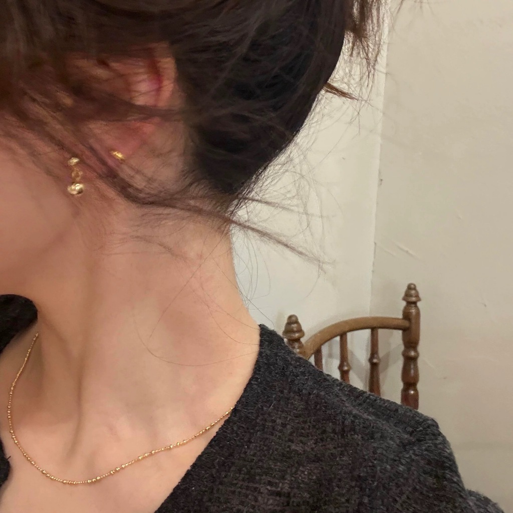 Anting Wanita Anting Bulat Anting Titanium Anti Karat Anti Luntur