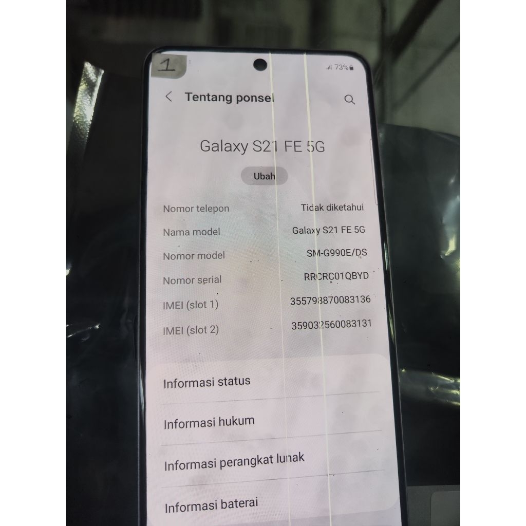 lcd copotan Samsung S21 FE plus Bazel/frame