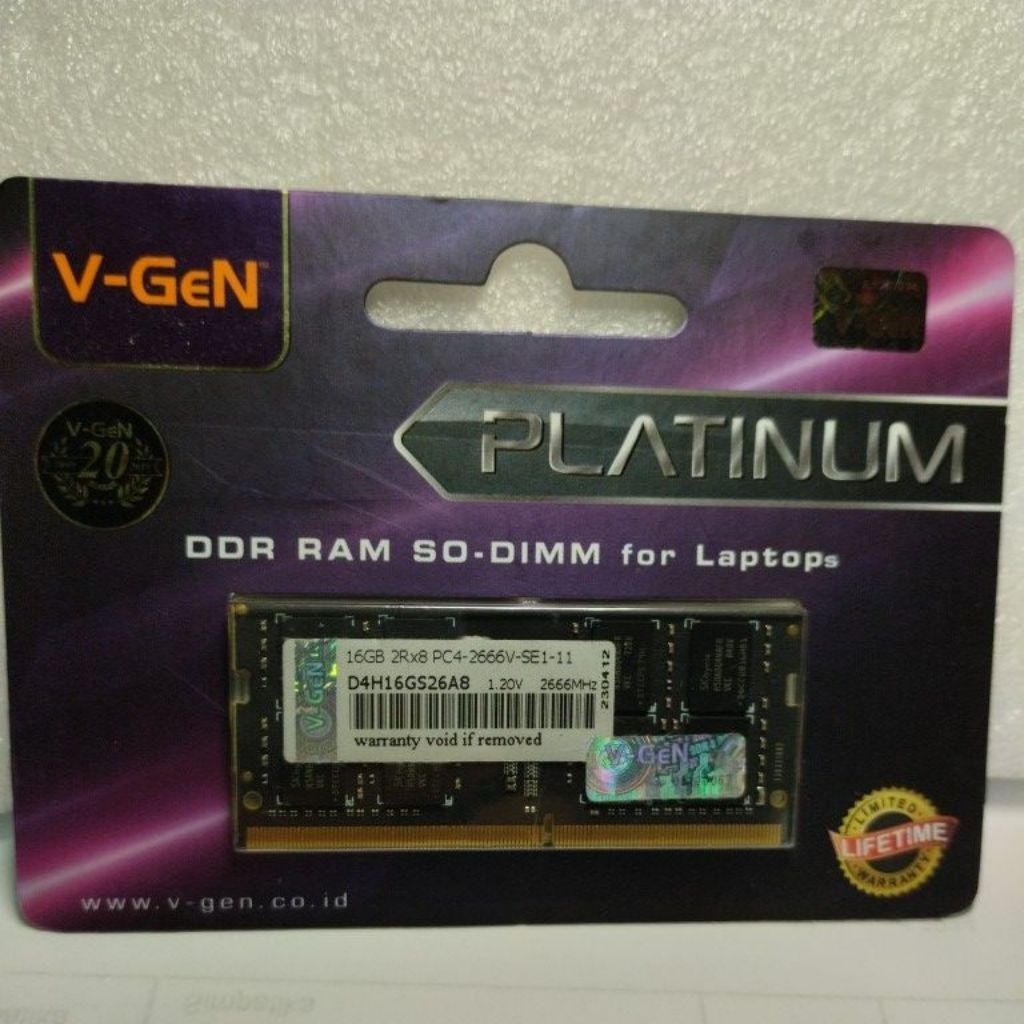 Memory Laptop//Ram Sodim ddr4 16gb Pc21300/2666Mhz
