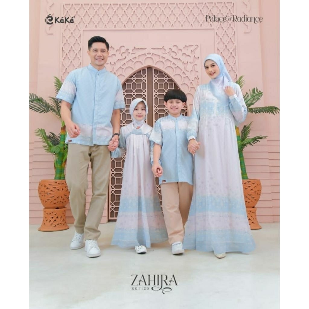 HB-[READY SIAP KIRIM] SARIMBIT KELUARGA ZAHIRA BABY BLUE TERBARU 2026| SARIMBIT GAMIS/DRESS KOKO TER