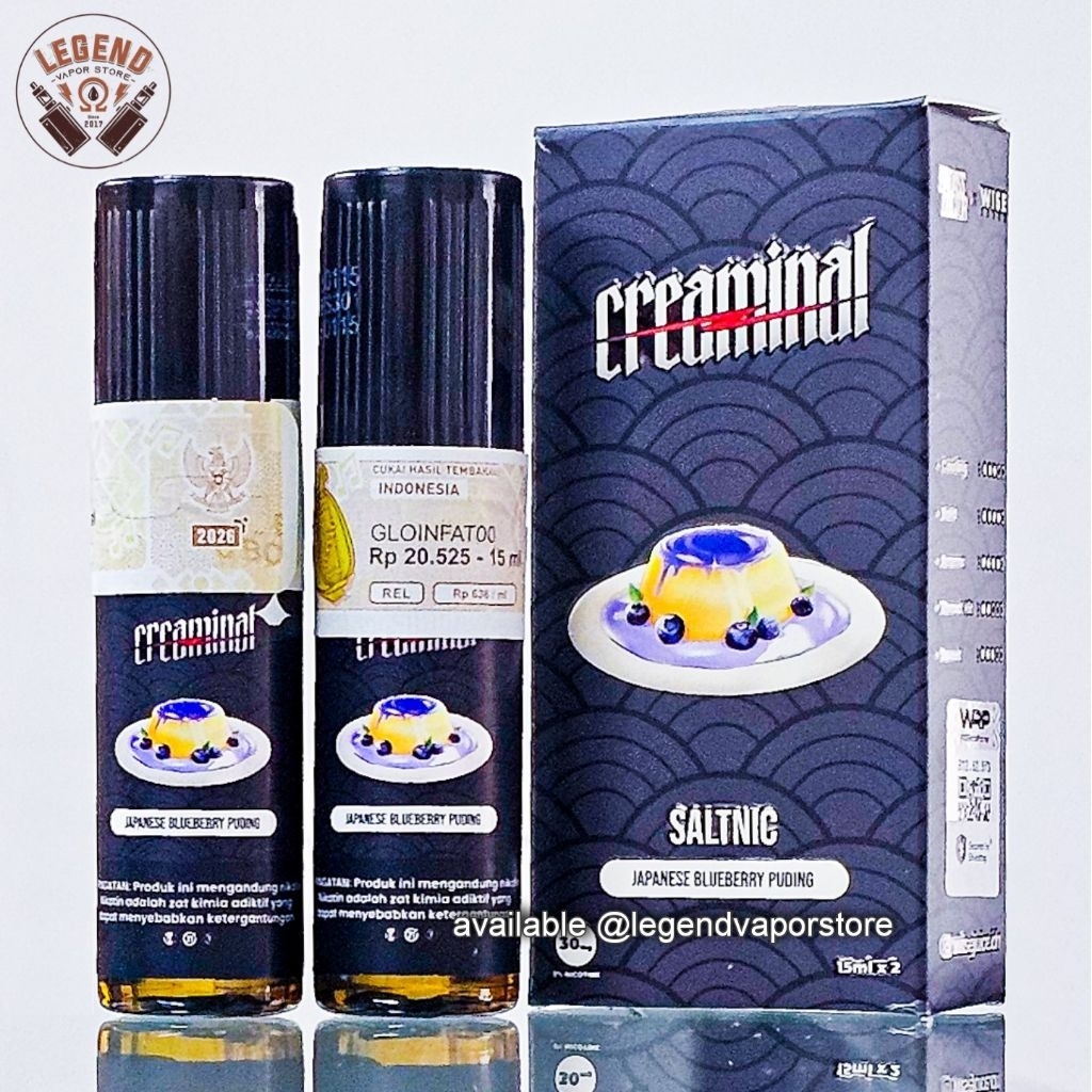 SALT NIC - LIQUID CREAMINAL Japanese Blueberry Pudding 15ML 30MG AUTHENTIC