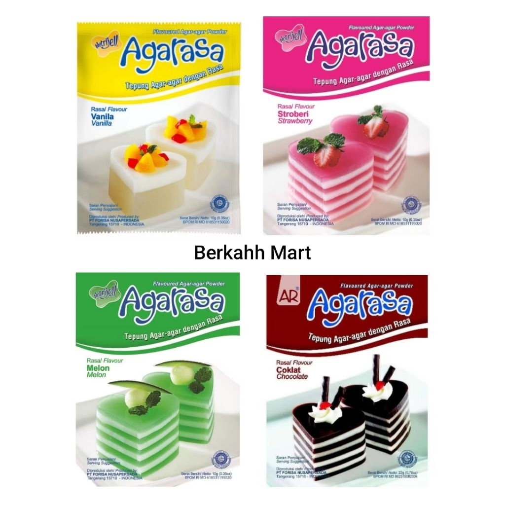 AGAR RASA AGAR-AGAR POWDER 10gr MELON/STROBERI/COKLAT/VANILA