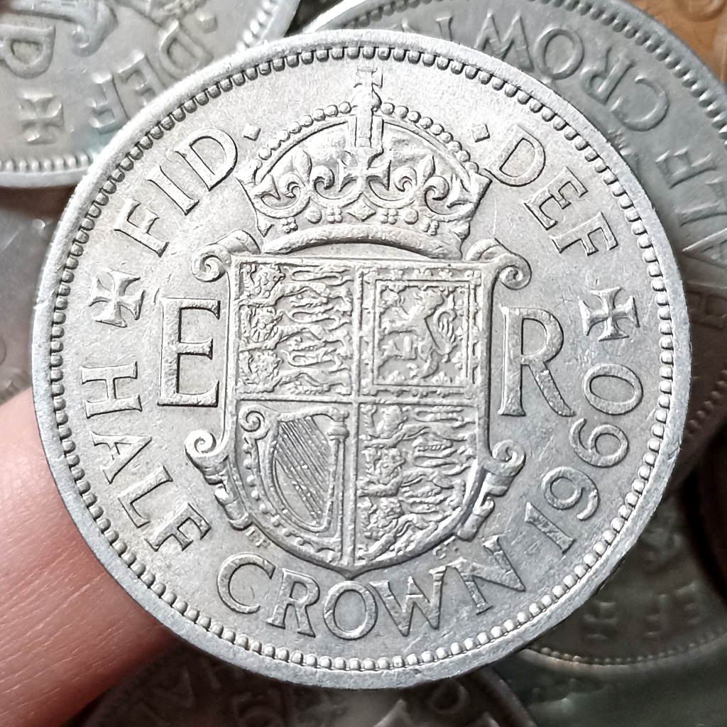 Koin Kuno Inggris (United Kingdom) Half Crown Tahun 1960