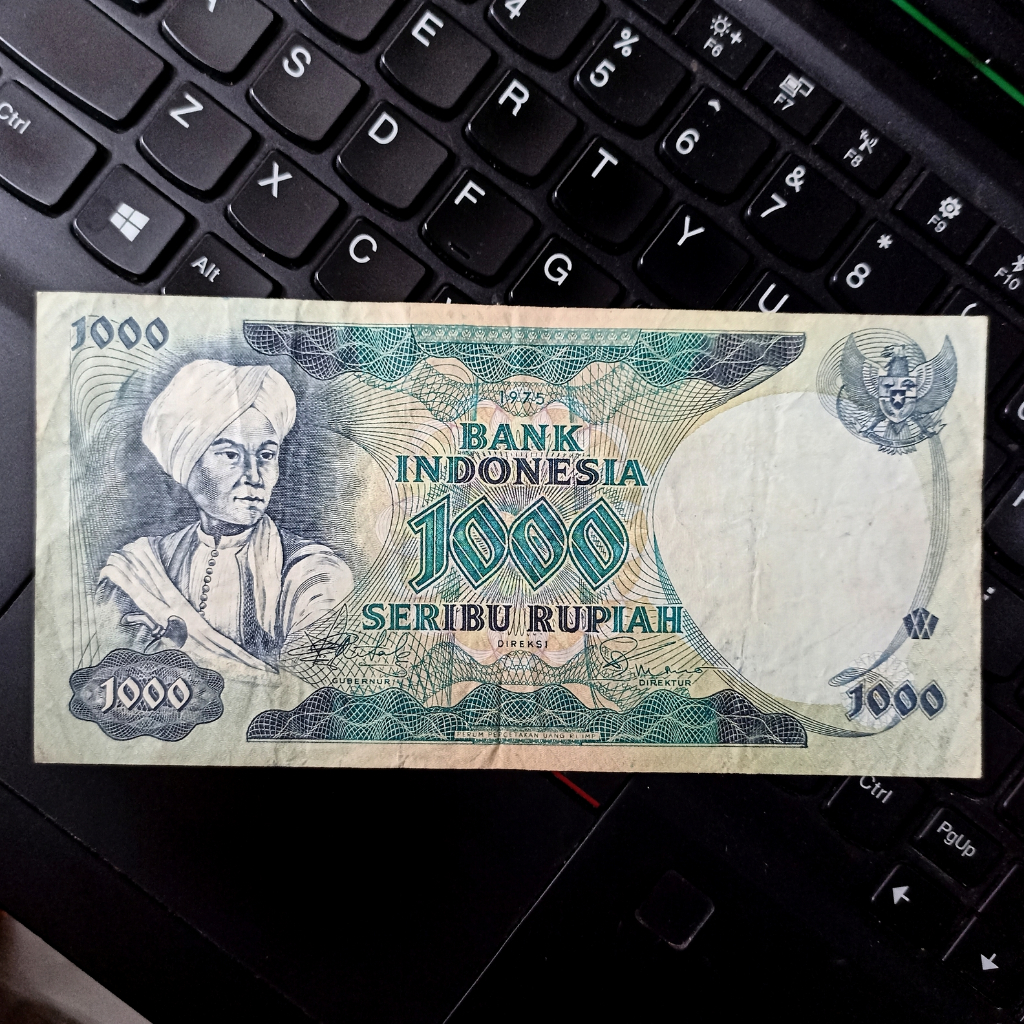 Uang Kuno Indonesia Diponegoro 1000 Rupiah Tahun 1975