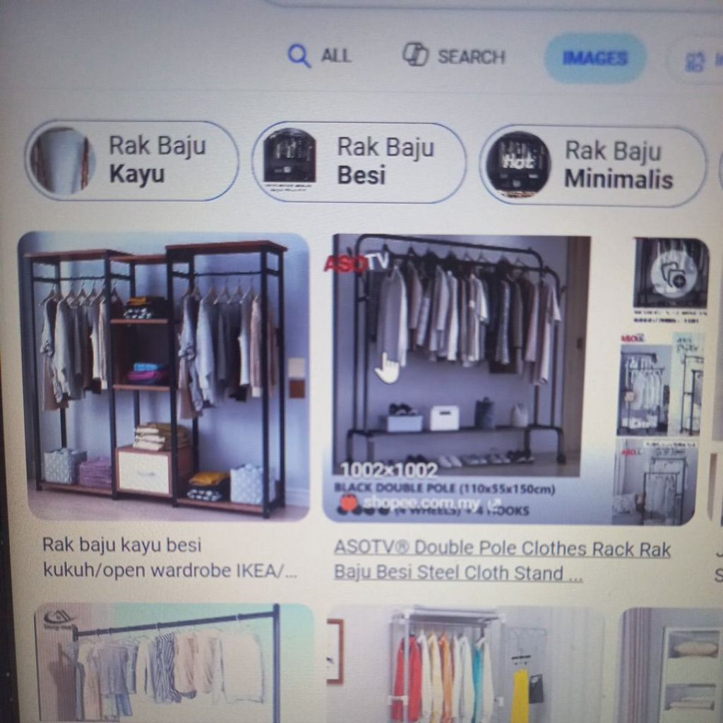 Rak baju susun