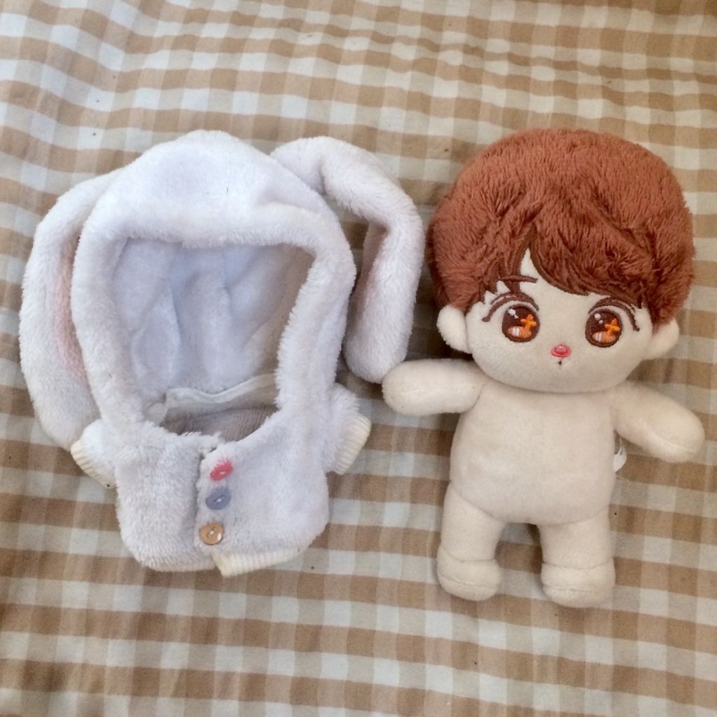 PRELOVED FANMADE DOLL BTS JUNGKOOK 10 CM BY FANSITE KR BLOOMING KOO BUNNY BAJU MUSLIM KOKO