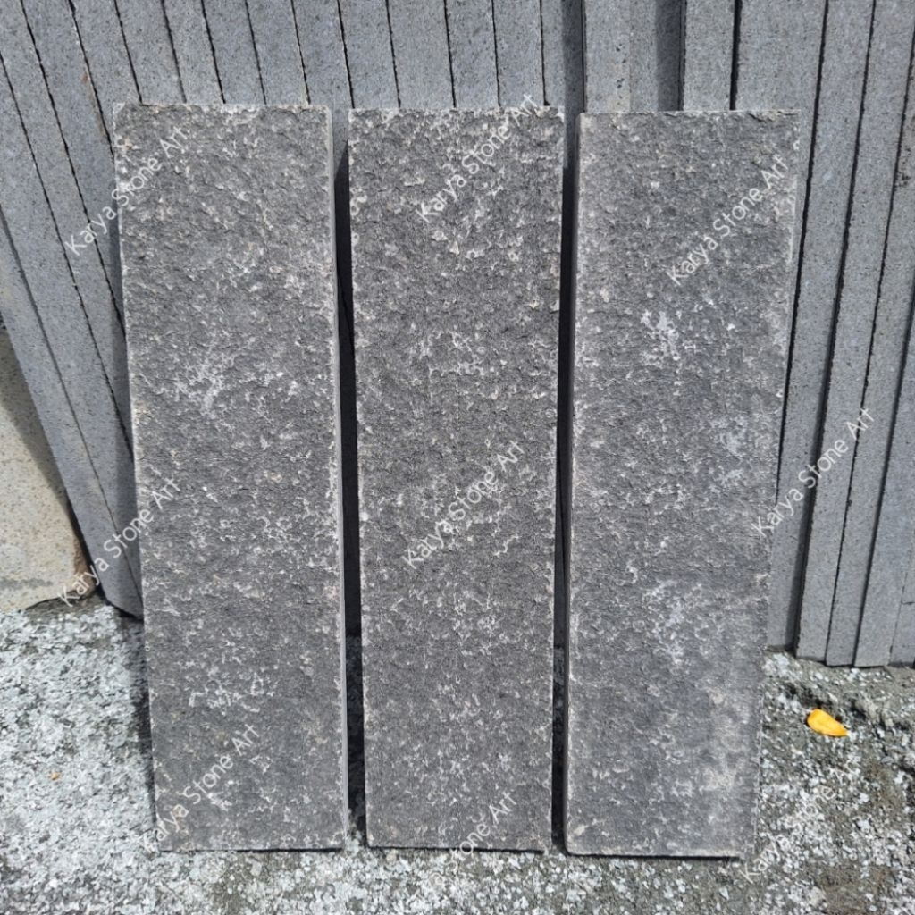 Batu Andesit 10x40 Bakar | Batu Andesit Hitam Bakar | Batu Alam Andesit Bakar | Batu Granit Bakar