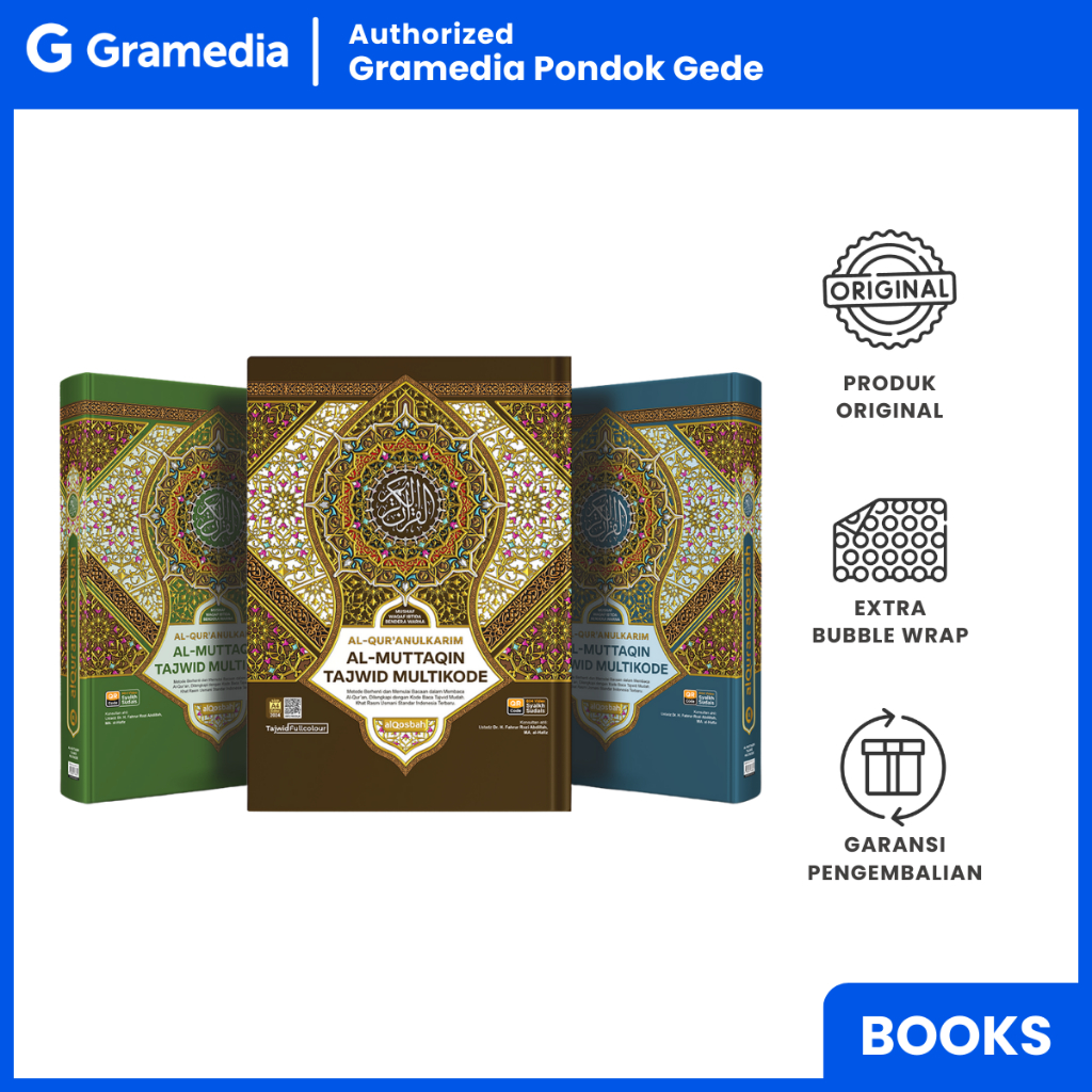 Gramedia Pondok Gede - Al-Quran Qosbah Al-Muttaqin Tajwid Multikode A4 - Al Qosbah