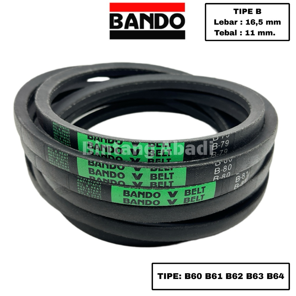 V-Belt Bando B60 B61 B62 B63 B64 / Vanbelt Fanbelt Bando / Tali Kipas Bando Green Seal