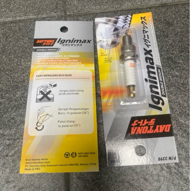 BUSI IRIDIUM DAYTONA IGNIMAX DRAT PENDEK GRAND MIO KARBU SUPRA FIT JUPITER Z VEGA