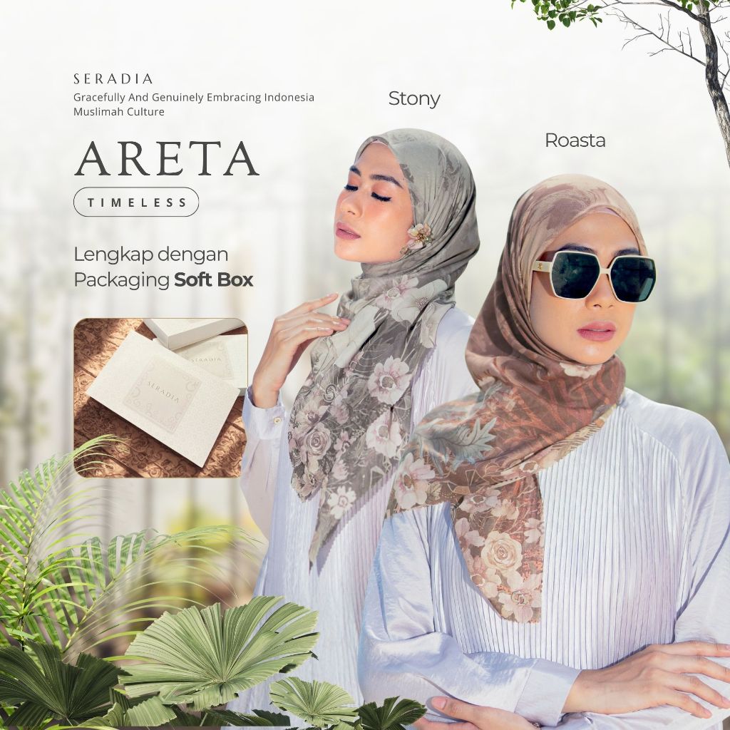 Seradia Hijab - Segi Empat Motif Areta - Timeless Collection