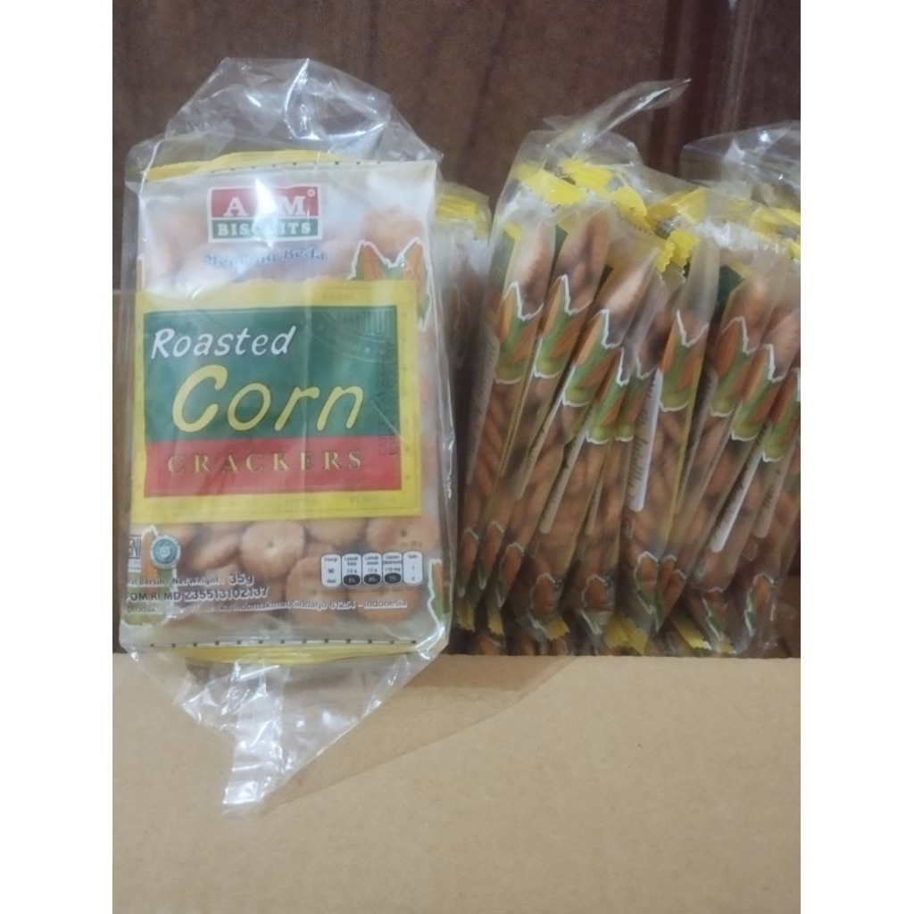 10pcs AIM biscuits roasted corn crackers