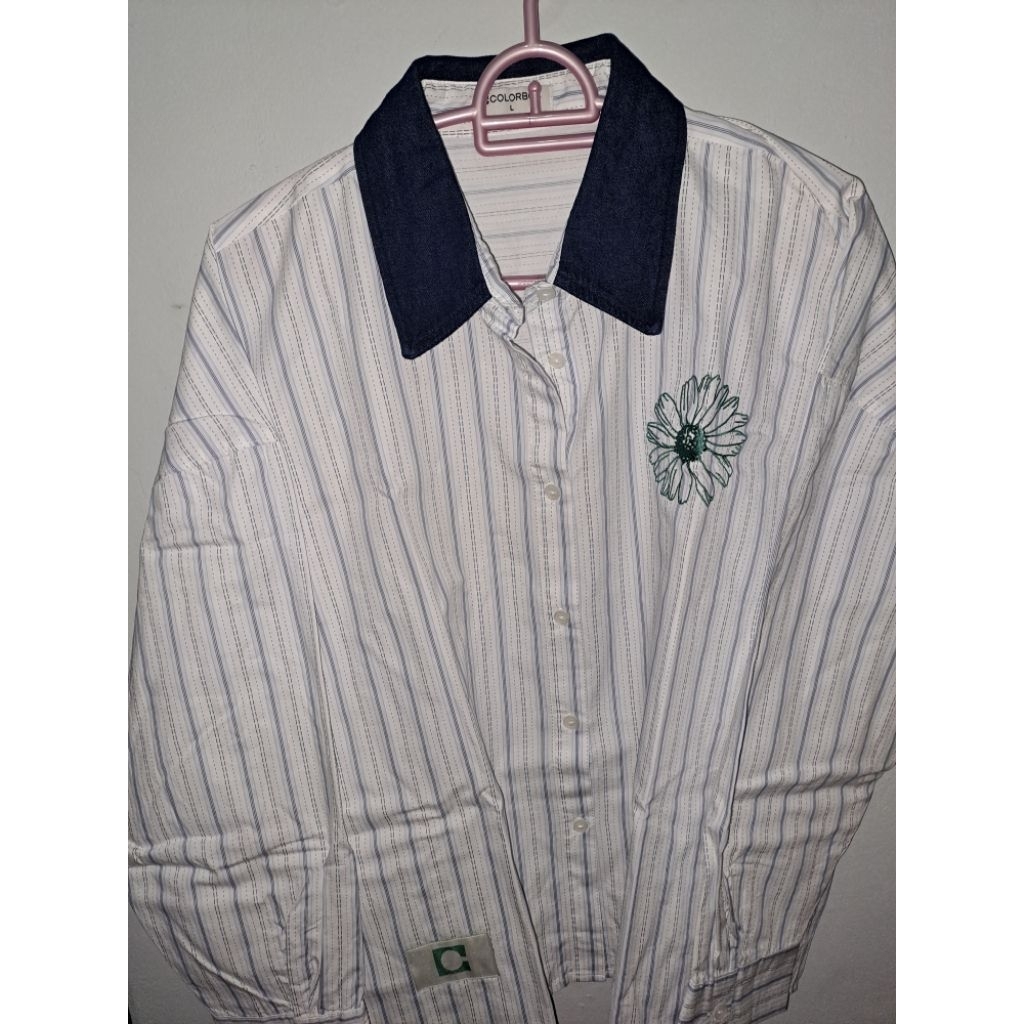 Kemeja COLORBOX BLUE STRIPS UKURAN L
